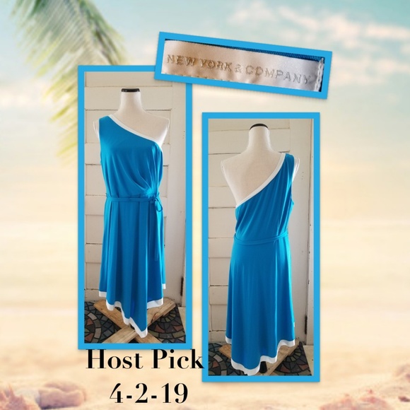 New York & Company Dresses & Skirts - New York And Company One Shoulder Slinky Dress